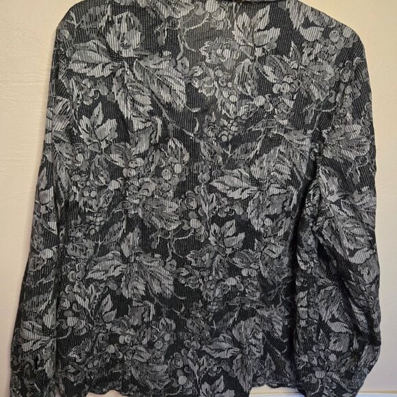 Coldwater Creek Woman Lightweight 100% Cotton Floral Long Sleeve Top Size XL - Picture 4 of 5